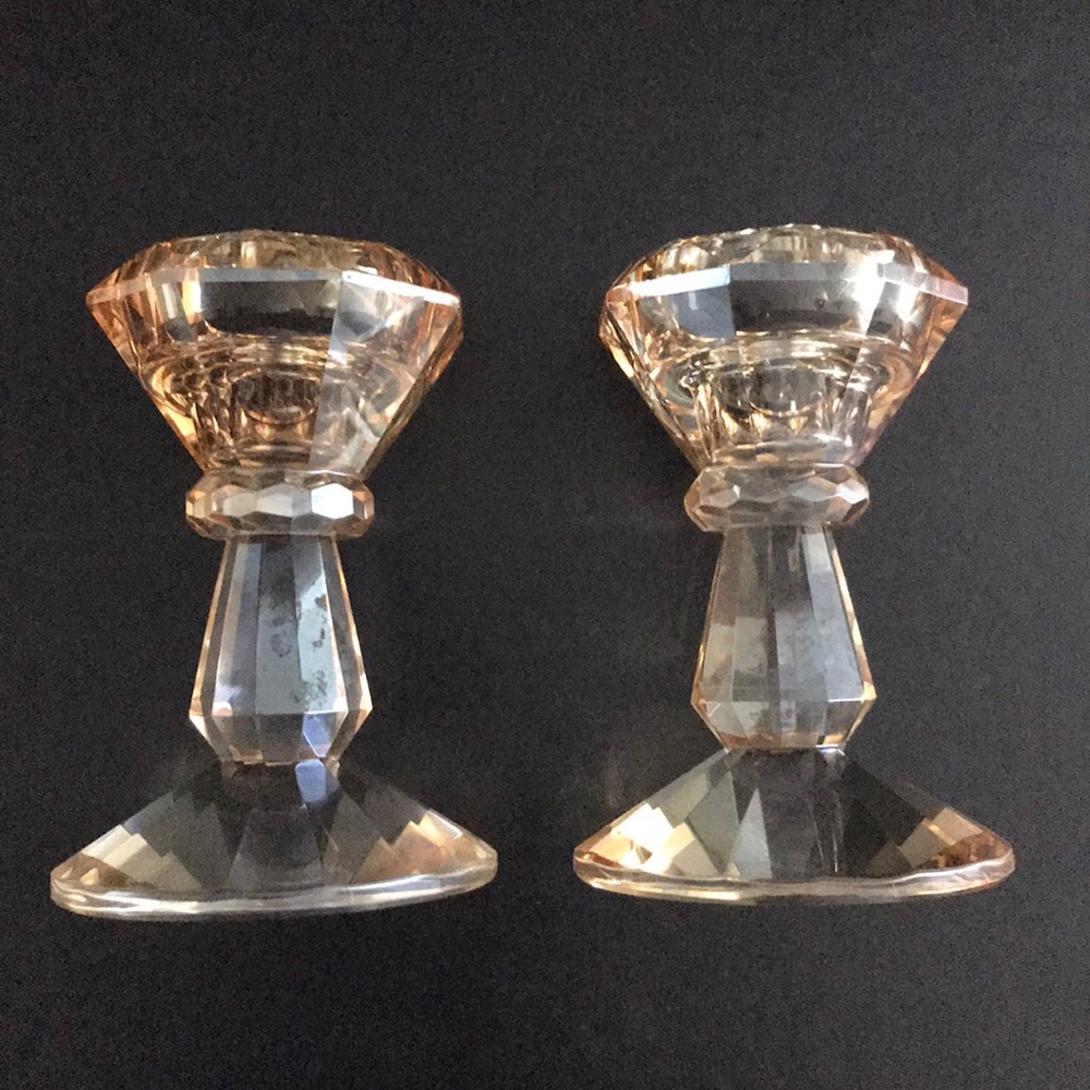 Crystal 4” Candlestick Pair